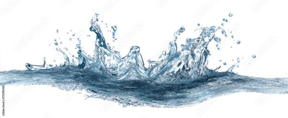 Obraz premium Water splash against a white background (1)