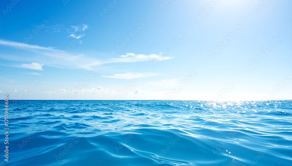 Obraz premium Tranquil ocean view under a vibrant sky