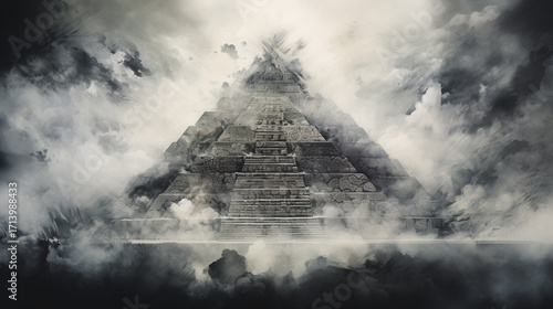 The Lost Pyramid of the Maya Perfect for theme of ancient civilization archaeology cultural heritage
