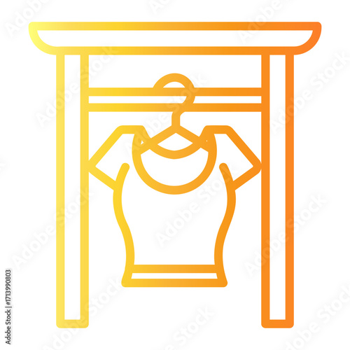 clothes rack Line Gradient Icon