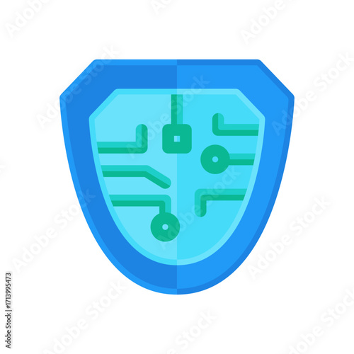 antivirus simple flat icon illustration