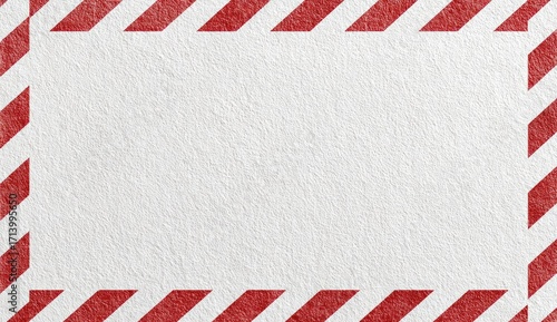Blank white paper with red candy cane border