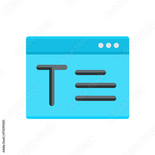 text editor simple flat icon illustration