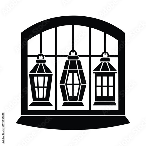 Lanterns In A Lantern Shop Window