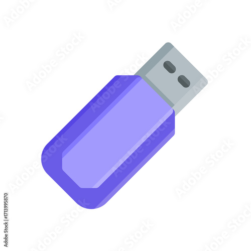 usb drive simple flat icon illustration
