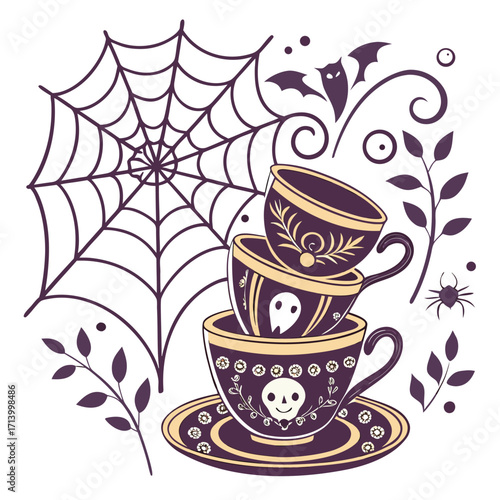 Victorian Era Halloween Tea Party Invitation