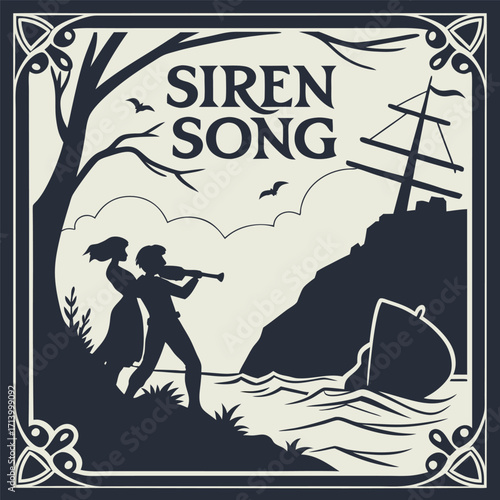 Victorian Halloween Siren Song Invitation