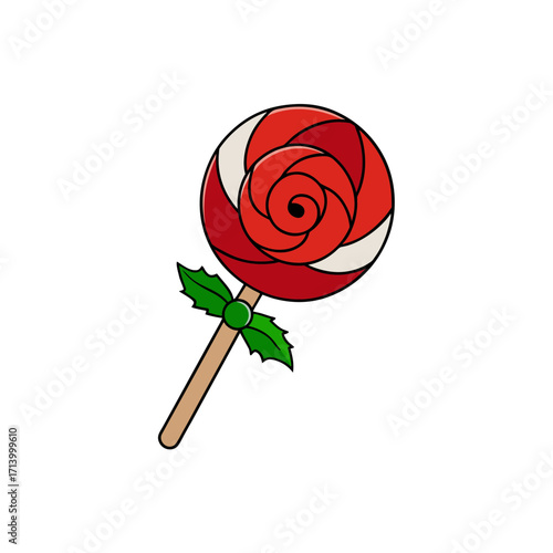 Illustration of a lollipop art on transparent background