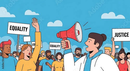 Equality Protest Crowd.