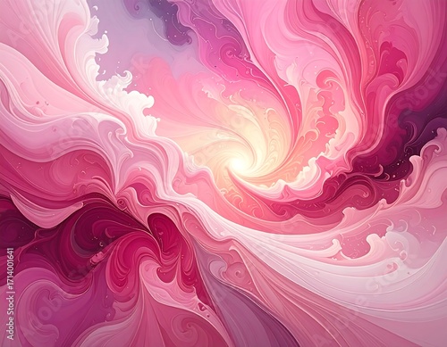 Abstract swirling clouds in pink and purple hues
