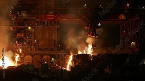 Wallpaper Mural Industrial Metal Melting Process. Torontodigital.ca