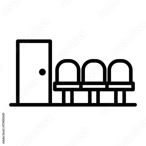 waiting room Line Icon