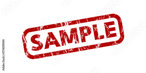 Sample red grunge stamp - vector illustration