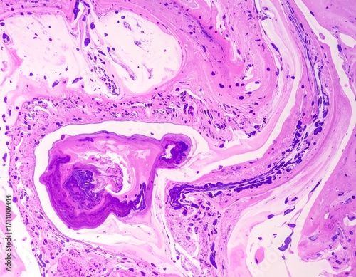 Abstract swirls of pink and purple