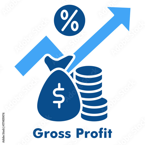 Gross Profit Glyph Two Colour Icon