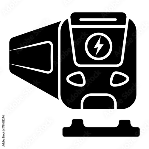 electric train Solid icon