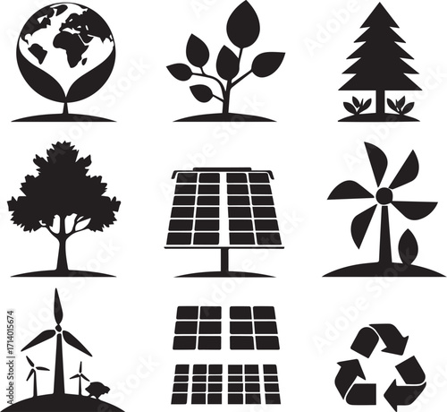 Eco Nature Black Silhouette Collection