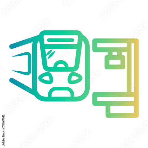 vehicle Line Gradient Icon
