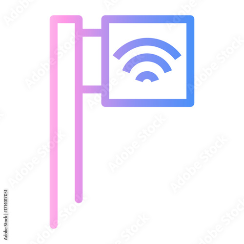 wifi signal Line Gradient Icon