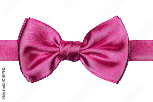 Elegant Pink Bow Tie On Black Background