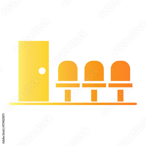 waiting room Gradient icon