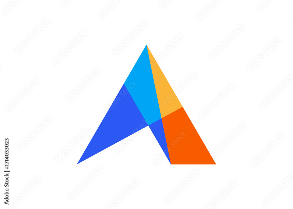 Fototapeta premium Abstract Letter A Logo. Flat Vector Logo Design Template Element.