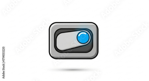 Toggle switch button, used to turn on or off electronic devices, a simple and modern design for user interface