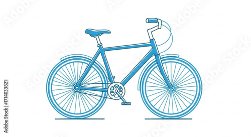 Illustration of a classic bicycle, representing sustainable transportation, fitness, and ecofriendly lifestyle choices
