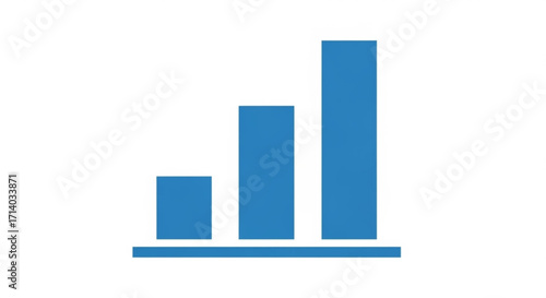 Bar chart icon graph representing data, statistics, and progress for business, finance, and market analysis