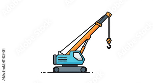 Construction crane, a powerful machine for lifting heavy materials, essential for building and infrastructure projects