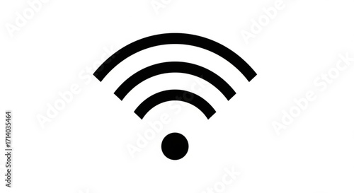 Illustration of a wifi symbol, representing wireless internet connection and network access