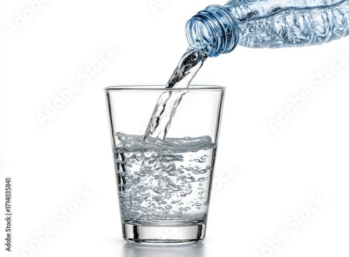 Wallpaper Mural Water pouring from a plastic bottle into a glass Torontodigital.ca