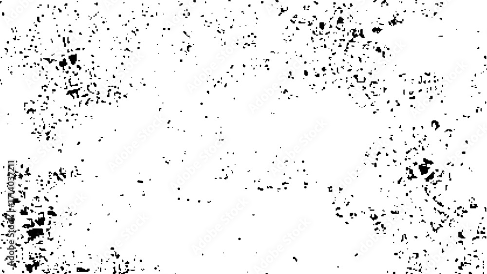 Fototapeta premium Distressed black texture. Dark grainy texture on white background. Rusted white effect. Grunge design elements. Vector illustration