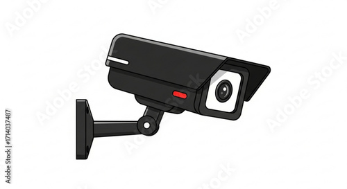 Black surveillance camera for security, this cctv camera is used for safety and protection of property