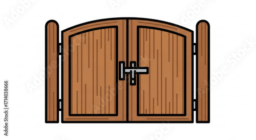 A wooden gate this icon is perfect for representing security, privacy, or access control in a rural or rustic setting