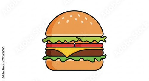 Mouthwatering burger, a classic fast food favorite, perfect for satisfying your hunger and enjoying a delicious meal