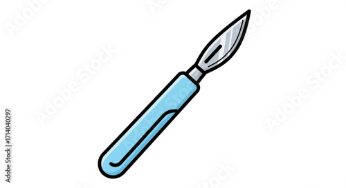 Sharp surgical scalpel, a vital instrument for precise incisions and medical procedures in operating rooms