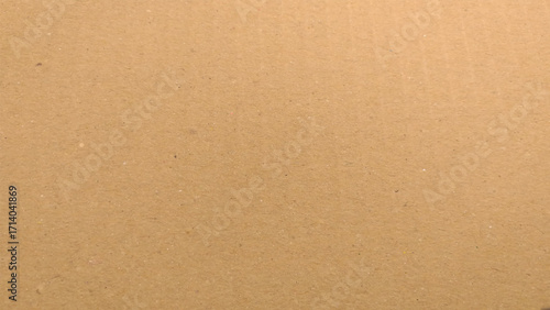 Background of brown kraft paper or cardboard texture. Abstract pattern of beige rough carton, old paper sheet, parchment or papyrus surface.