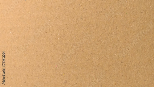 Background of brown kraft paper or cardboard texture. Abstract pattern of beige rough carton, old paper sheet, parchment or papyrus surface.
