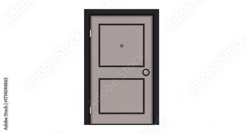 Elegant front door, showcasing a modern design with clean lines and a minimalist aesthetic, enhancing homes curb appeal