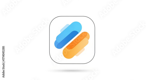 Abstract capsule logo, representing health, medicine, and technology, conveying innovation and modern solutions for wellbeing