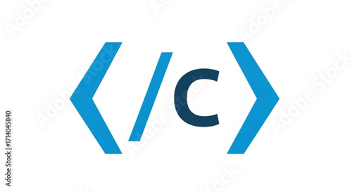 Creative coding logo design for software development and programming with html css javascript and c plus plus 100