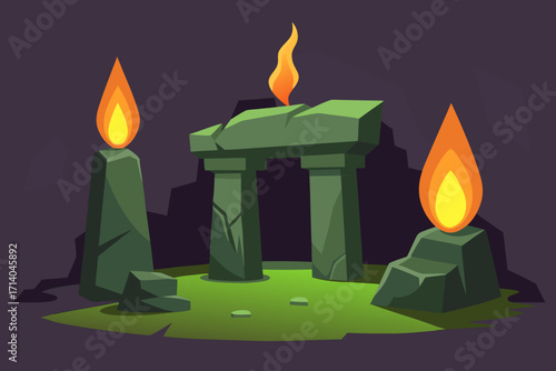 burning candle in the dark