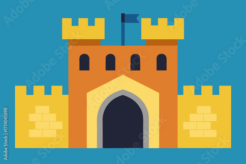 vector illustration of a castle