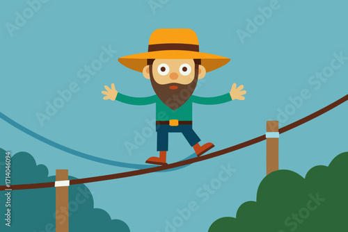 man on a swing