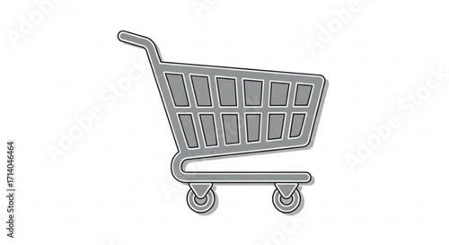 Shopping cart icon vector illustration for online store retail business and e commerce design element