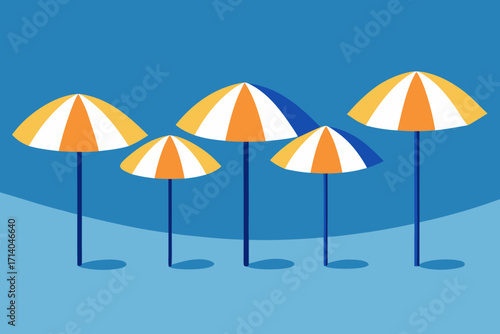 beach umbrella on the beach