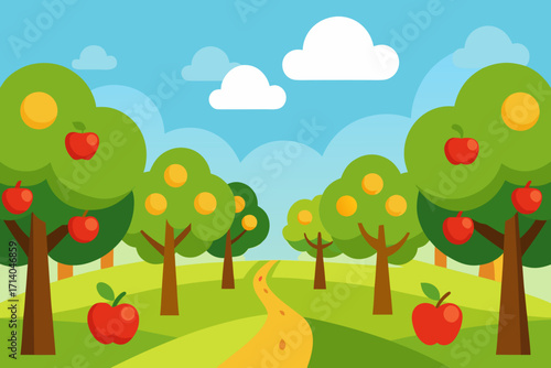 autumn landscape with trees
