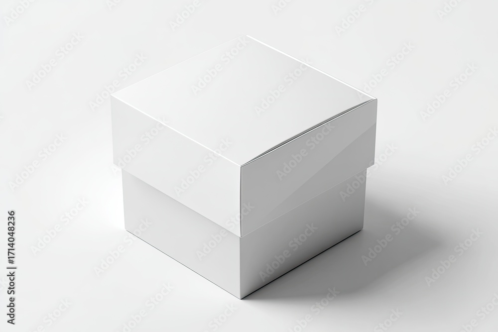 Fototapeta premium Blank square white gift box