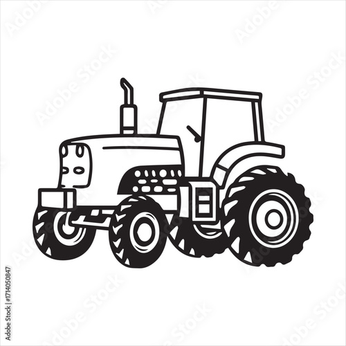 tractor isolated on white background